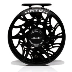 Hatch Iconic 11 Plus Fly Reel -Rio Store Iconic11PlusReelBlackSilverMidArborfront