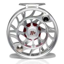 Hatch Iconic 11 Plus Fly Reel -Rio Store Iconic11PlusReelClearRedLargeArborBack