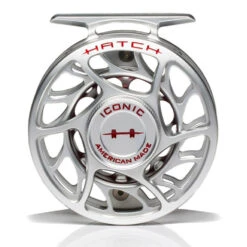 Hatch Iconic 3 Plus Fly Reel -Rio Store Iconic3PlusReelClearRedLargeArborFront