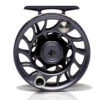 Hatch Iconic 4 Plus Fly Reel -Rio Store Iconic4PlusReelGreyBlackLargeArborBack