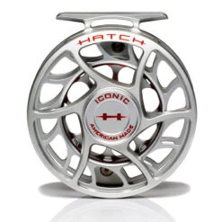 Hatch Iconic 5 Plus Fly Reel -Rio Store Iconic5PlusReelClearRedLargeArborFront