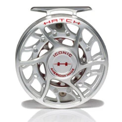 Hatch Iconic 5 Plus Fly Reel -Rio Store Iconic5PlusReelClearRedMidArborFront