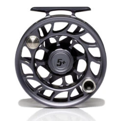 Hatch Iconic 5 Plus Fly Reel -Rio Store Iconic5PlusReelGreyBlackLargeArborBack
