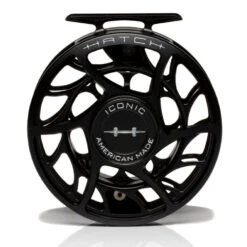 Hatch Iconic 7 Plus Fly Reel -Rio Store Iconic7PlusReelBlackSilverLargeArborFront