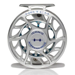 Hatch Iconic 7 Plus Fly Reel -Rio Store Iconic7PlusReelClearBlueLargeArborFront