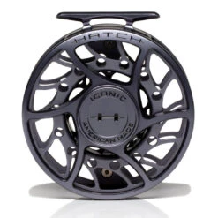 Hatch Iconic 7 Plus Fly Reel -Rio Store Iconic7PlusReelGreyBlackMidArborFront