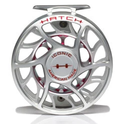 Hatch Iconic 9 Plus Fly Reel -Rio Store Iconic9PlusReelClearredLargeArborFront