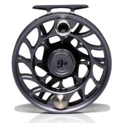 Hatch Iconic 9 Plus Fly Reel -Rio Store Iconic9PlusReelGreyBlackLargeArborBack